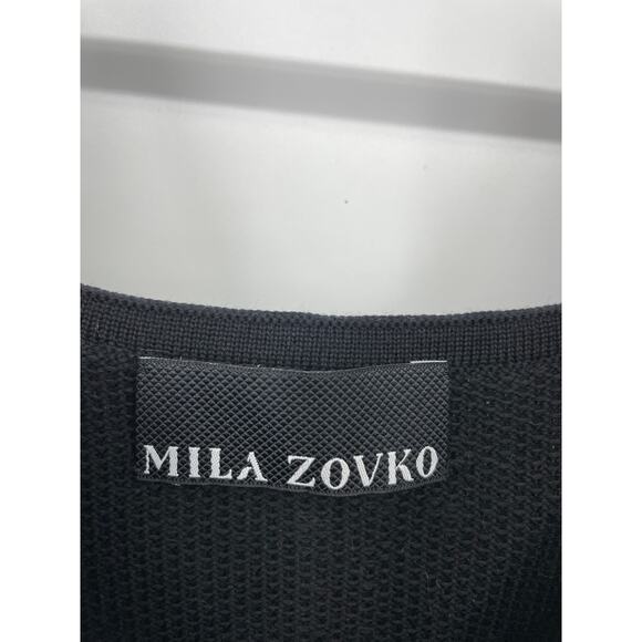 Mila Zovko Dress Womens Large Luna Sleeveless Maxi Black Green Colorblock - Picture 6 of 8